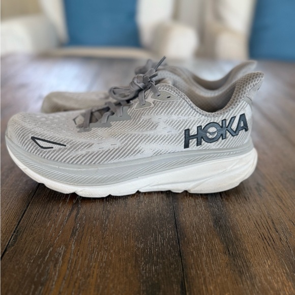 Hoka One One Clifton‎ 9 Men’s Running Athletic Sneakers Harbor Mist/Gray Size 10 - Picture 2 of 11